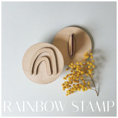 Wooden Play Dough Stamp - Rainbow