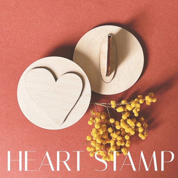 Wooden Play Dough Stamp - Heart