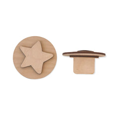 Wooden Play Dough Stamp - Star