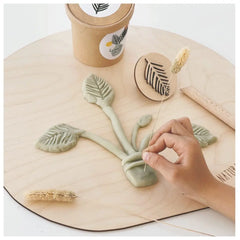 Gift Set - Mint Play Dough + Leaf Stamp