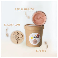 Gift Set - Rose Play Dough + Flower Stamp