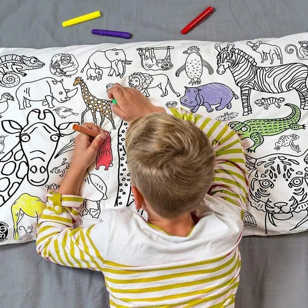 Colour-In Pillowcase Animals - Little Earth Heroes