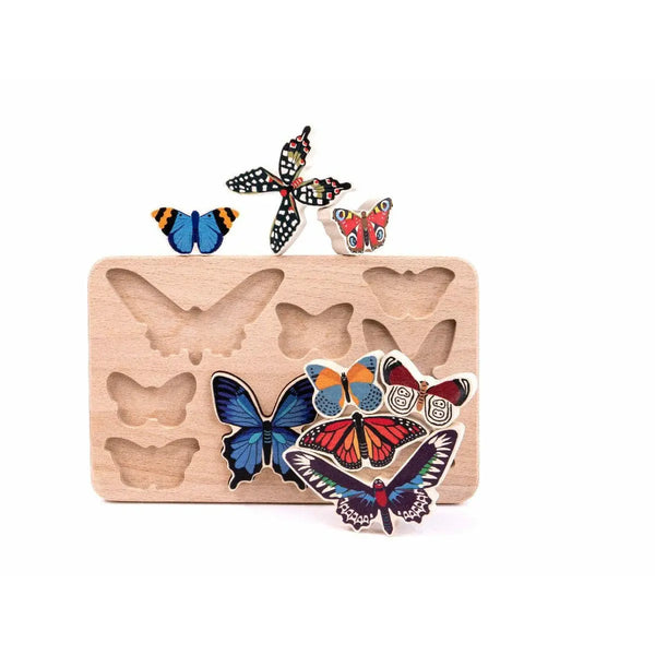 Ξύλινο Πάζλ Σφηνώματα - Πεταλούδες Bajo